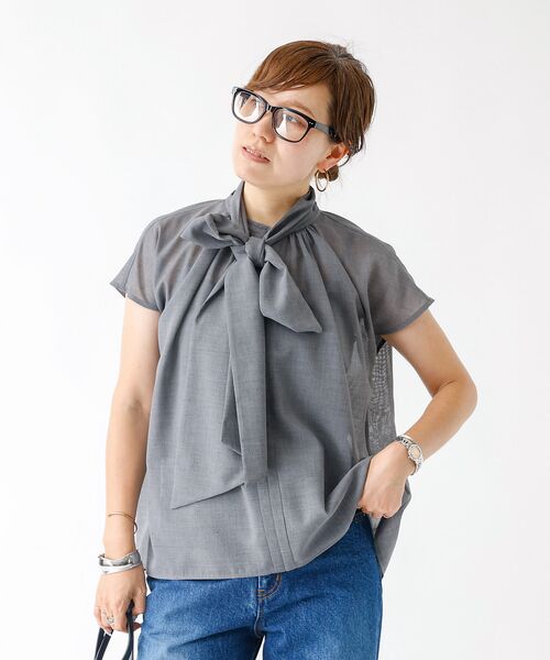 DESIGNWORKS / デザインワークス シャツ・ブラウス | シアーボイルボウタイブラウス | 詳細15