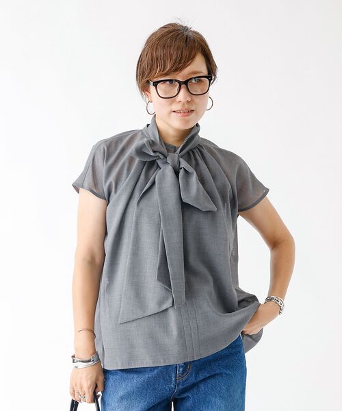 DESIGNWORKS / デザインワークス シャツ・ブラウス | シアーボイルボウタイブラウス | 詳細16