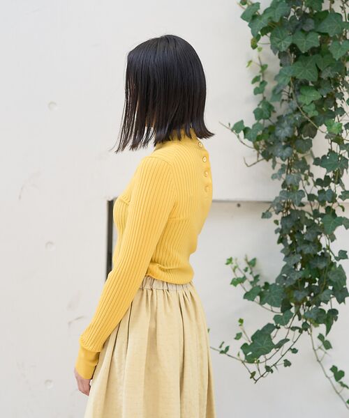 DESIGNWORKS / デザインワークス ニット・セーター | ウールバックボタンハイネックニット | 詳細3