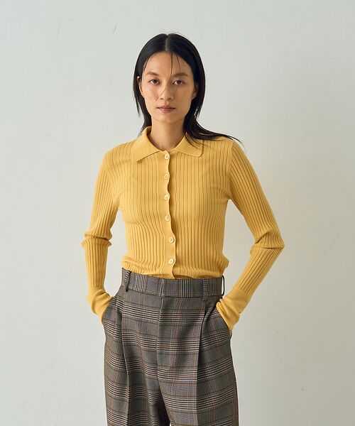 DESIGNWORKS / デザインワークス ニット・セーター | ウールリブポロカーディガン | 詳細4