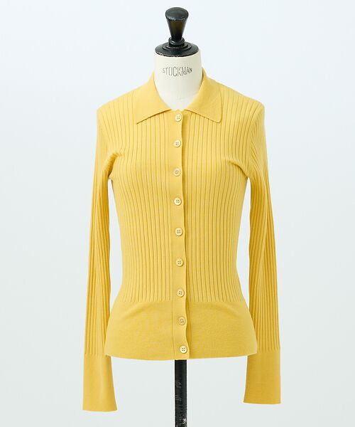 DESIGNWORKS / デザインワークス ニット・セーター | ウールリブポロカーディガン | 詳細7