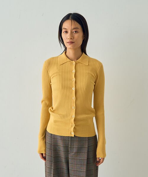 DESIGNWORKS / デザインワークス ニット・セーター | ウールリブポロカーディガン | 詳細9