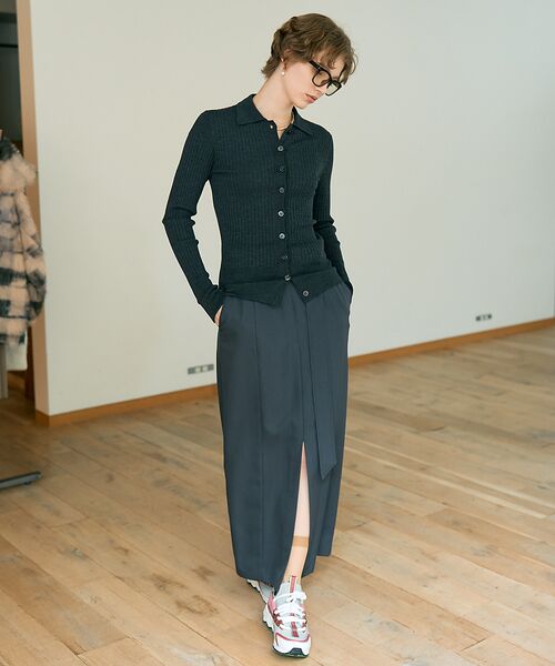 DESIGNWORKS / デザインワークス ニット・セーター | ウールリブポロカーディガン | 詳細19