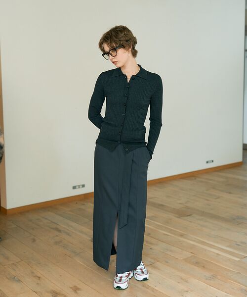 DESIGNWORKS / デザインワークス ニット・セーター | ウールリブポロカーディガン | 詳細20