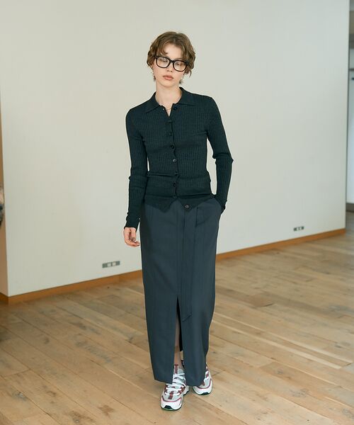 DESIGNWORKS / デザインワークス ニット・セーター | ウールリブポロカーディガン | 詳細21