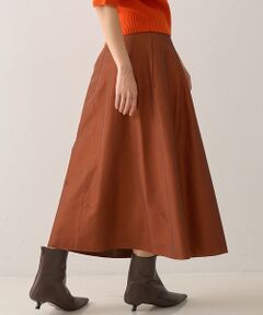 DESIGNWORKS / デザインワークス ロング・マキシ丈スカート | タックツイルフレアスカート