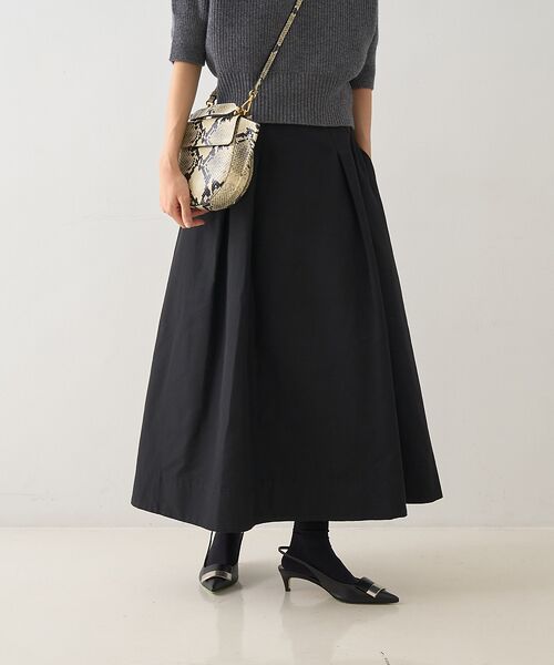 DESIGNWORKS / デザインワークス ロング・マキシ丈スカート | タックツイルフレアスカート | 詳細1