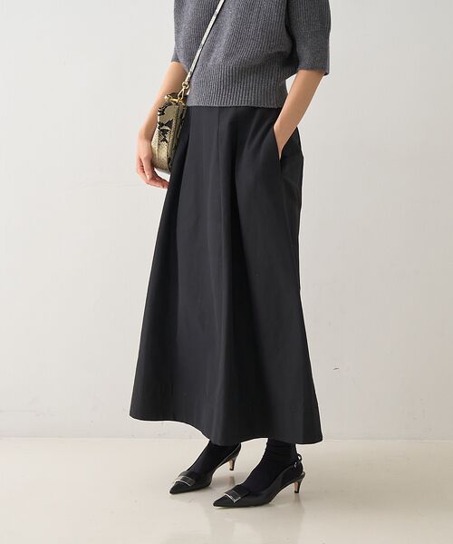 DESIGNWORKS / デザインワークス ロング・マキシ丈スカート | タックツイルフレアスカート | 詳細2