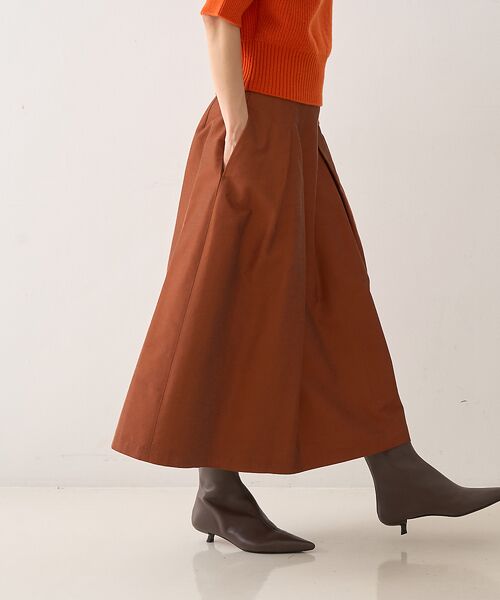 DESIGNWORKS / デザインワークス ロング・マキシ丈スカート | タックツイルフレアスカート | 詳細15