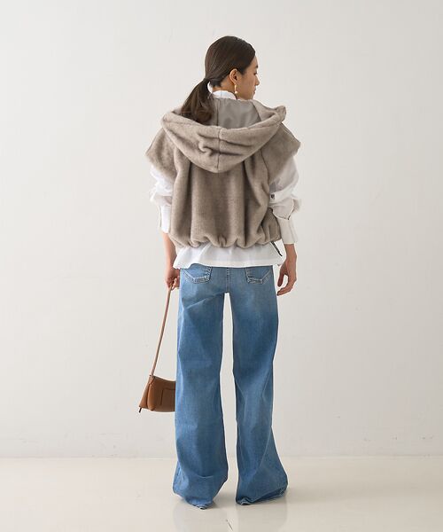 DESIGNWORKS / デザインワークス パーカー | リッチエコファーフードジレ | 詳細13