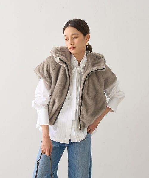 DESIGNWORKS / デザインワークス パーカー | リッチエコファーフードジレ | 詳細14