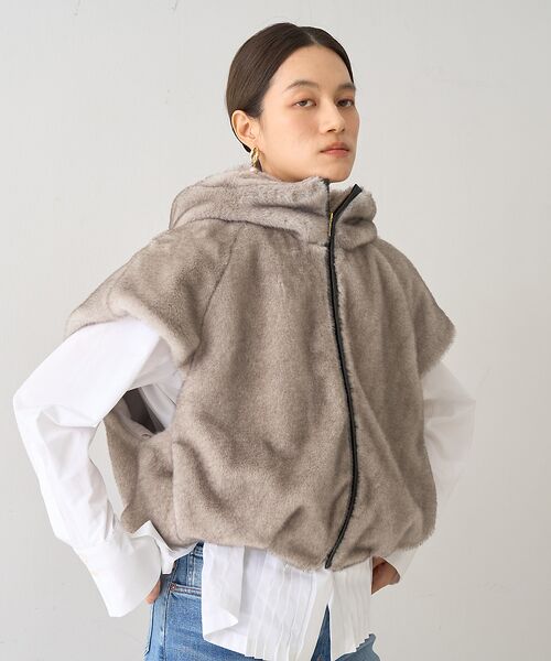 DESIGNWORKS / デザインワークス パーカー | リッチエコファーフードジレ | 詳細15