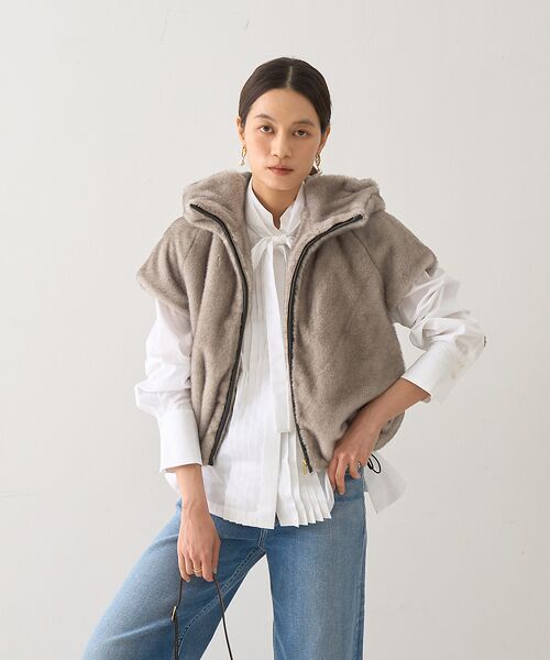 DESIGNWORKS / デザインワークス パーカー | リッチエコファーフードジレ | 詳細17