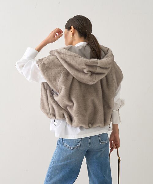 DESIGNWORKS / デザインワークス パーカー | リッチエコファーフードジレ | 詳細19