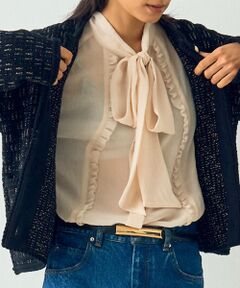 DESIGNWORKS / デザインワークス シャツ・ブラウス | ジョーゼットフリルボウタイブラウス