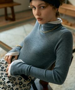 DESIGNWORKS / デザインワークス ニット・セーター | ウールバイカラーハイネックニット