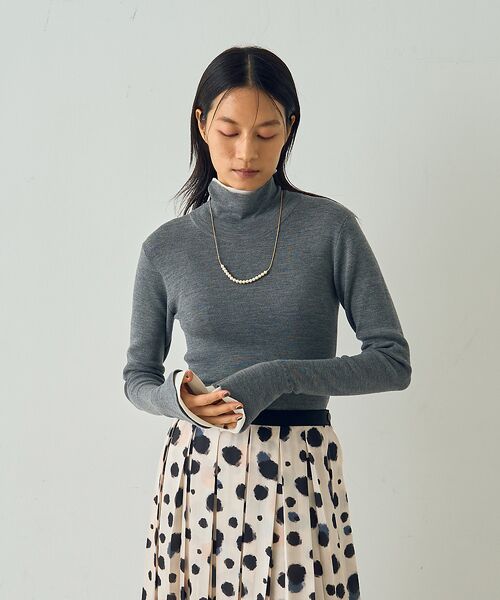 DESIGNWORKS / デザインワークス ニット・セーター | ウールバイカラーハイネックニット | 詳細10
