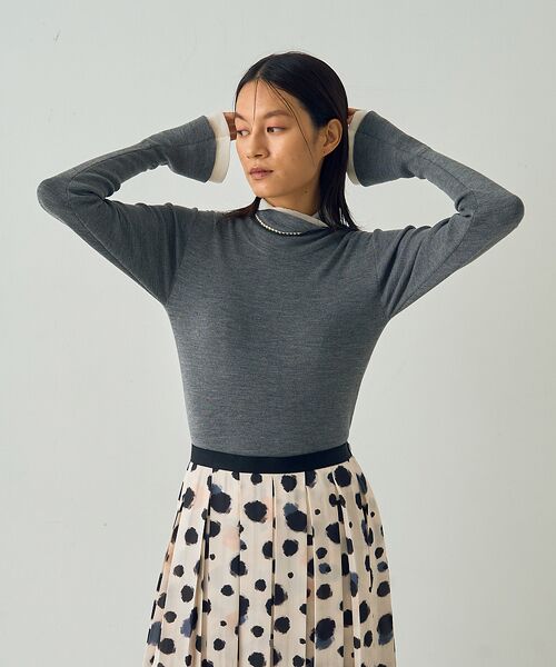 DESIGNWORKS / デザインワークス ニット・セーター | ウールバイカラーハイネックニット | 詳細11