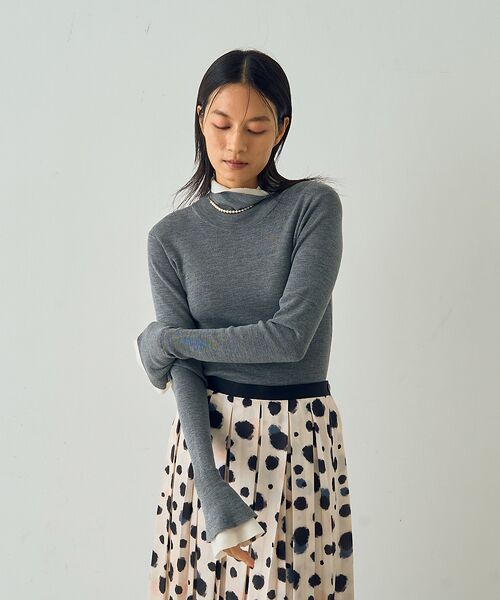 DESIGNWORKS / デザインワークス ニット・セーター | ウールバイカラーハイネックニット | 詳細12