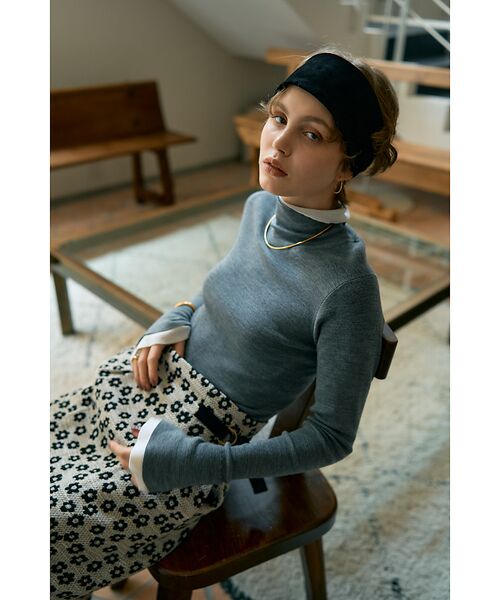 DESIGNWORKS / デザインワークス ニット・セーター | ウールバイカラーハイネックニット | 詳細14
