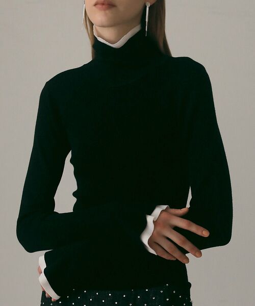 DESIGNWORKS / デザインワークス ニット・セーター | ウールバイカラーハイネックニット | 詳細18