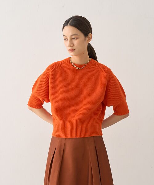 DESIGNWORKS / デザインワークス ニット・セーター | ウールカシミヤショートスリーブニット | 詳細6