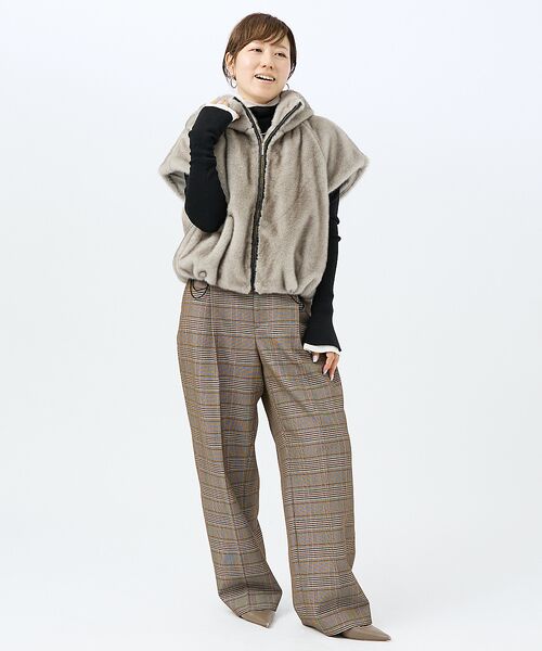 DESIGNWORKS / デザインワークス パンツ | ウール混タックバレルパンツ | 詳細11