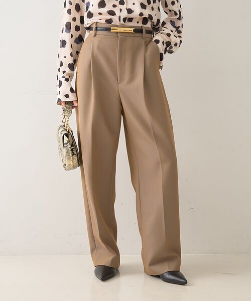 DESIGNWORKS / デザインワークス パンツ | ウール混タックバレルパンツ | 詳細12