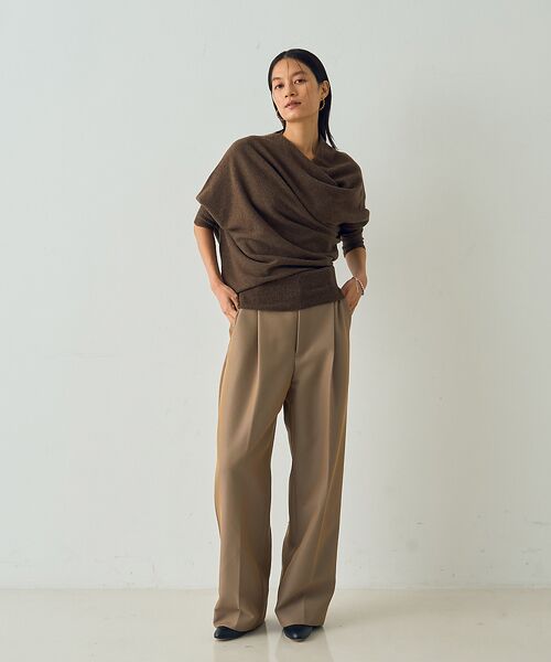 DESIGNWORKS / デザインワークス パンツ | ウール混タックバレルパンツ | 詳細13