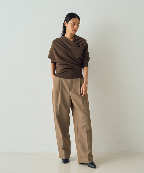 DESIGNWORKS / デザインワークス パンツ | ウール混タックバレルパンツ | 詳細14