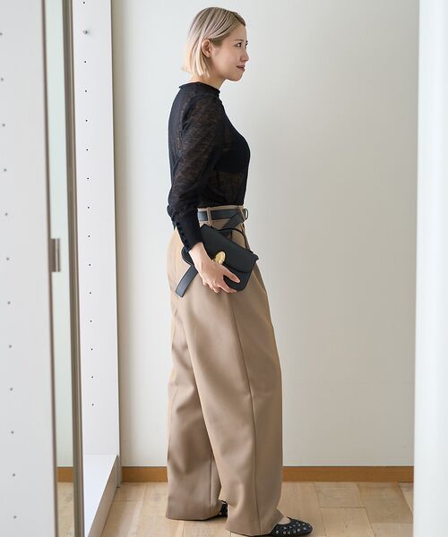 DESIGNWORKS / デザインワークス パンツ | ウール混タックバレルパンツ | 詳細19