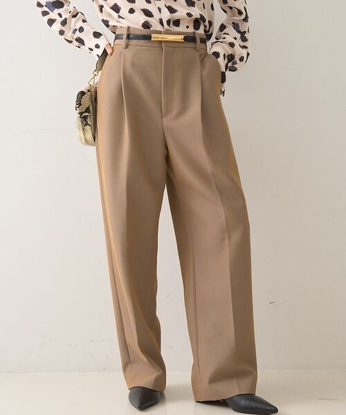 DESIGNWORKS/デザインワークス ウール混タックバレルパンツ【予約】 ベージュ 40 DESIGNWORKS/デザインワークス ウール混タックバレルパンツ【予約】 ベージュ 40