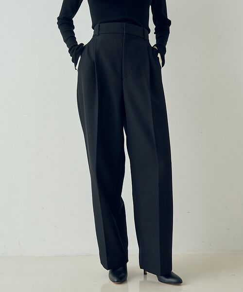 DESIGNWORKS / デザインワークス パンツ | ウール混タックバレルパンツ | 詳細23