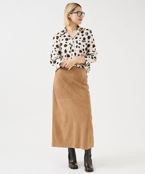 DESIGNWORKS / デザインワークス ロング・マキシ丈スカート | ゴートスエードAラインスカート | 詳細13