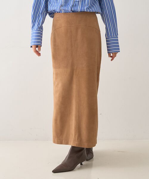 DESIGNWORKS / デザインワークス ロング・マキシ丈スカート | ゴートスエードAラインスカート | 詳細2