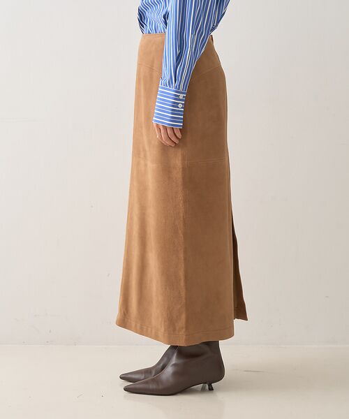 DESIGNWORKS / デザインワークス ロング・マキシ丈スカート | ゴートスエードAラインスカート | 詳細20