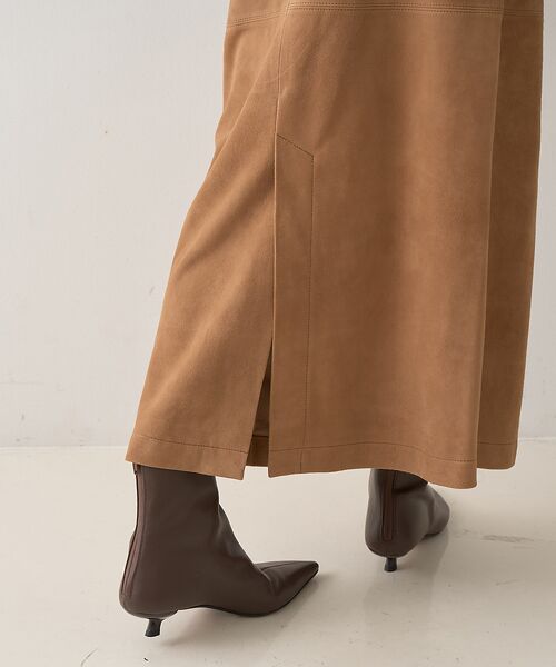 DESIGNWORKS / デザインワークス ロング・マキシ丈スカート | ゴートスエードAラインスカート | 詳細22