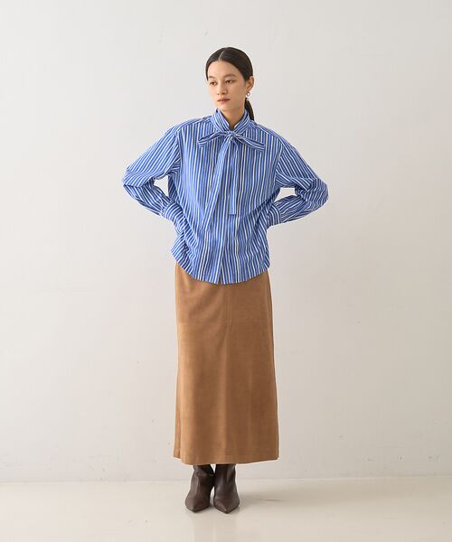 DESIGNWORKS / デザインワークス ロング・マキシ丈スカート | ゴートスエードAラインスカート | 詳細6