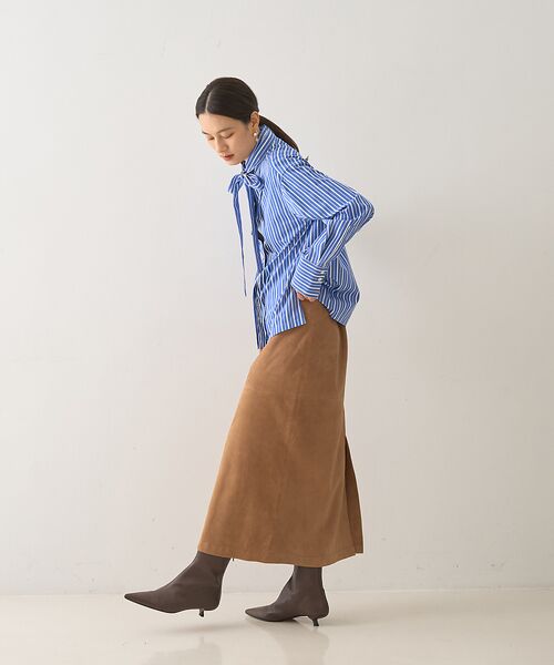 DESIGNWORKS / デザインワークス ロング・マキシ丈スカート | ゴートスエードAラインスカート | 詳細8