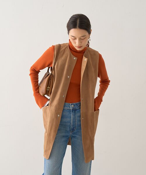 DESIGNWORKS / デザインワークス ベスト | ゴートスエードロングジレベスト | 詳細1