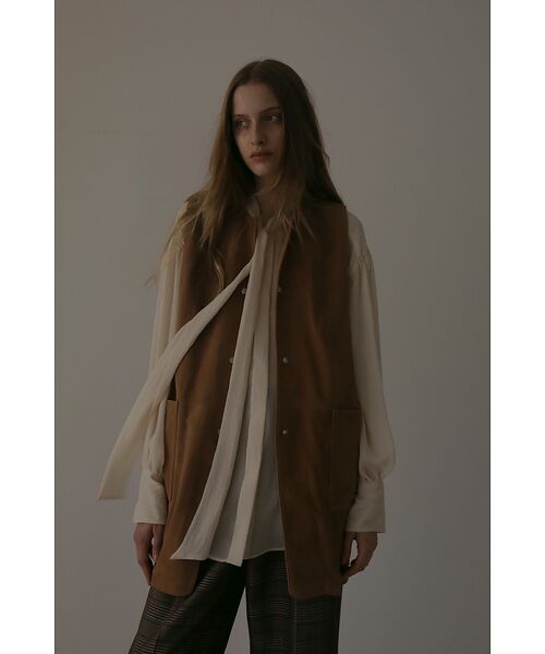 DESIGNWORKS / デザインワークス ベスト | ゴートスエードロングジレベスト | 詳細10