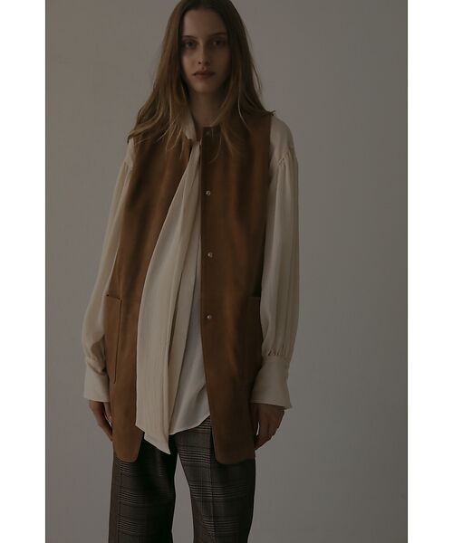 DESIGNWORKS / デザインワークス ベスト | ゴートスエードロングジレベスト | 詳細12