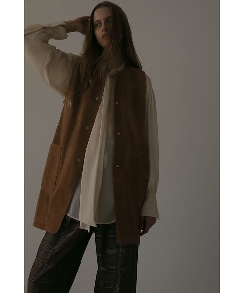 DESIGNWORKS / デザインワークス ベスト | ゴートスエードロングジレベスト | 詳細13