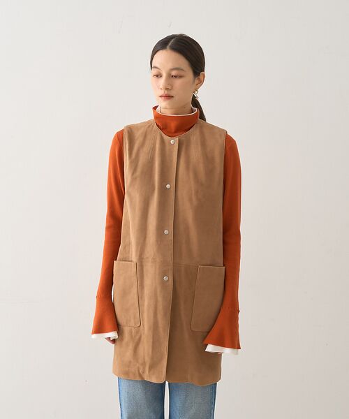 DESIGNWORKS / デザインワークス ベスト | ゴートスエードロングジレベスト | 詳細20