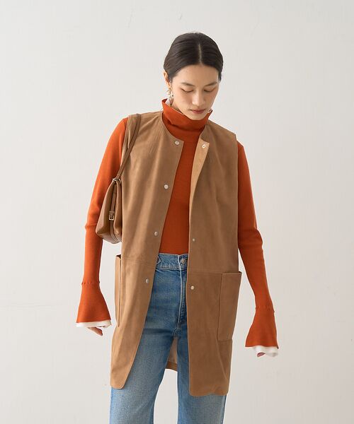 DESIGNWORKS / デザインワークス ベスト | ゴートスエードロングジレベスト | 詳細3