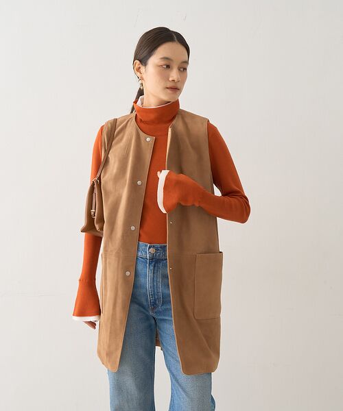 DESIGNWORKS / デザインワークス ベスト | ゴートスエードロングジレベスト | 詳細4