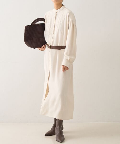 DESIGNWORKS/デザインワークス レースコンビシャツワンピース アイボリー 38 DESIGNWORKS/デザインワークス レースコンビシャツワンピース アイボリー 38