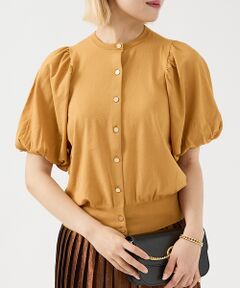 DESIGNWORKS / デザインワークス カーディガン・ボレロ | 袖ギャザーショートカーディガン