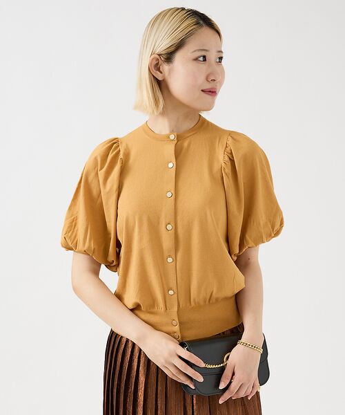 DESIGNWORKS / デザインワークス カーディガン・ボレロ | 袖ギャザーショートカーディガン | 詳細1