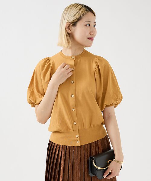 DESIGNWORKS / デザインワークス カーディガン・ボレロ | 袖ギャザーショートカーディガン | 詳細3